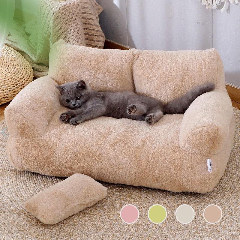 Luxury Cat Bed Sofa Winter Warm Cat Nest Pet Bed For Small Medium Dogs Cats Comfortable Plush Puppy Bed Pet Supplies.