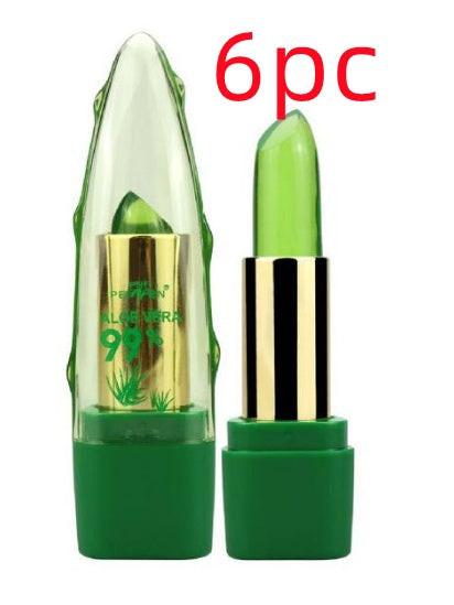 Aloe Vera Gel Color Changing Lipstick Gloss  Moisturizer Anti-drying Desalination Fine-grain Lip Blam Care.