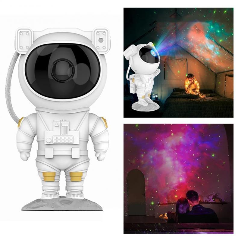 Creative Astronaut Galaxy Starry Sky Projector Nightlight USB Atmospher Bedroom Table Lamp.