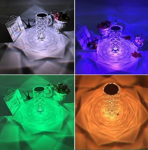 Creative Crystal Diamond Table Lamp Rechargeable Acrylic Bedroom Bedside.