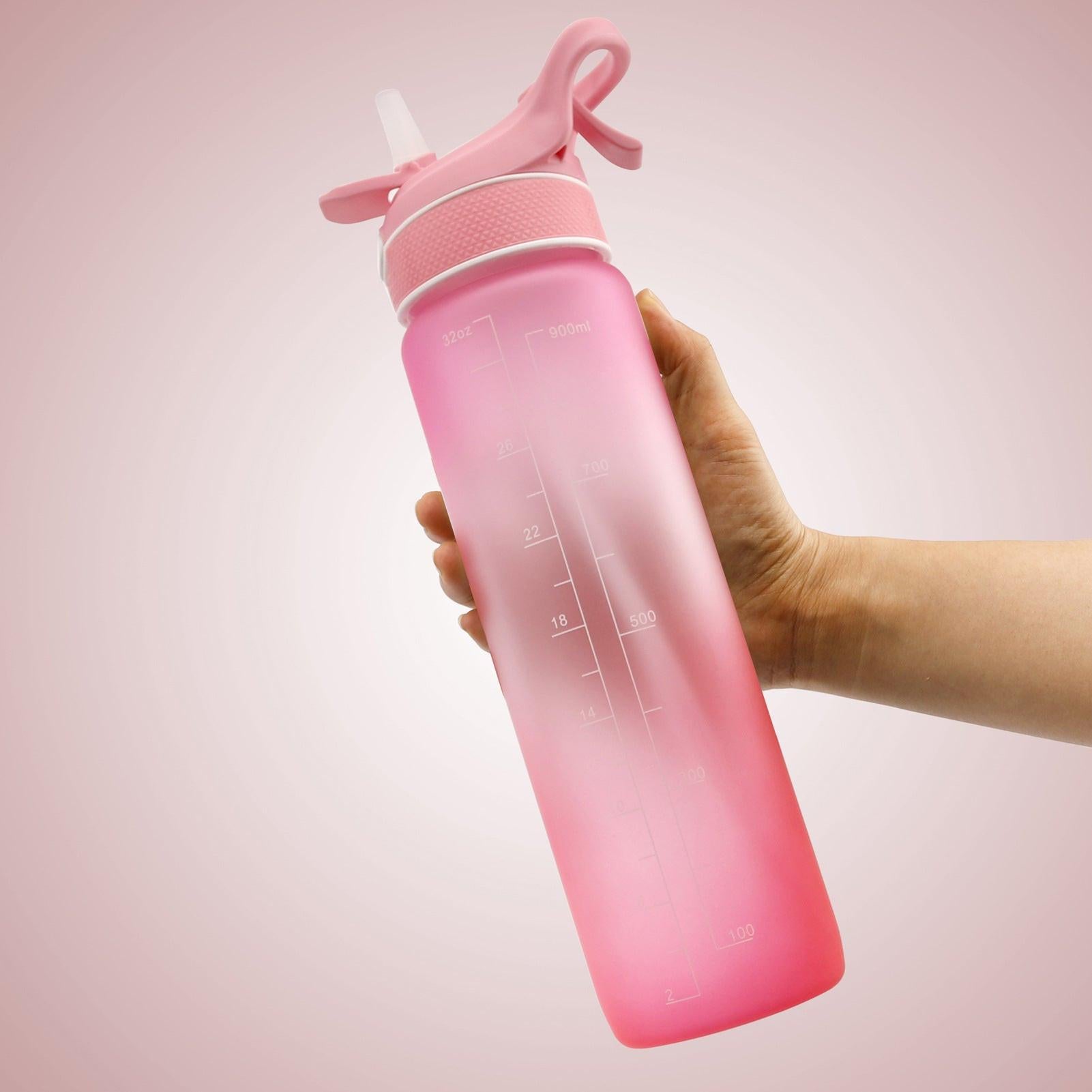 Water Bottle Scrub Bounce Cover Straw Space Cup Sports Water Bottle.