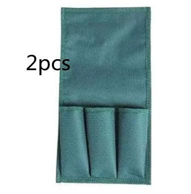 Foldable Outdoor Lawn Bench Chair With Tool Pouch Garden Rest.