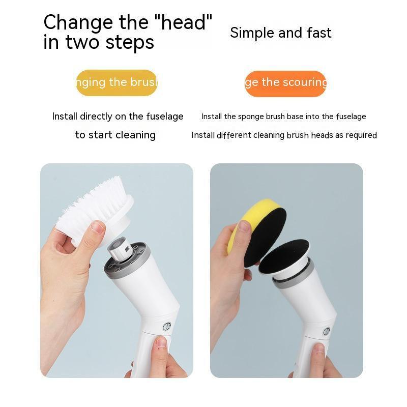 Electric Scrubber Cleaning Wall Long Handle Elbow Telescopic Multifunction Cleaning Brush.