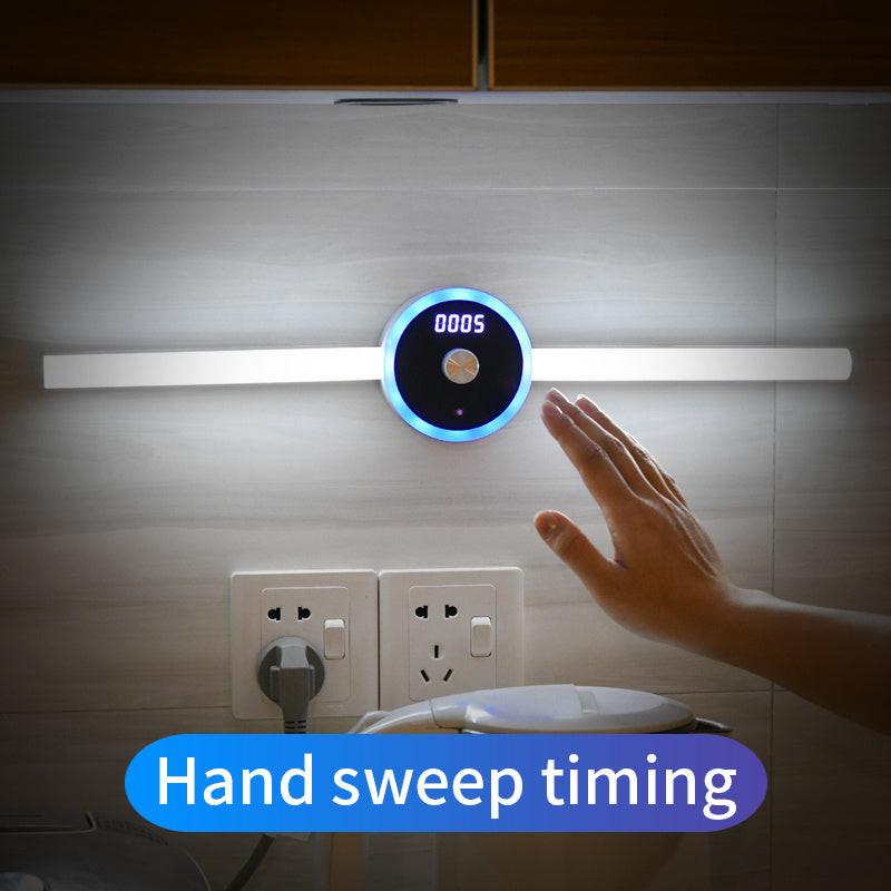 Smart Cabinet Light Clock Timing Sensor Light Removable LED Wardrobe Light Human Body Sensor Light.