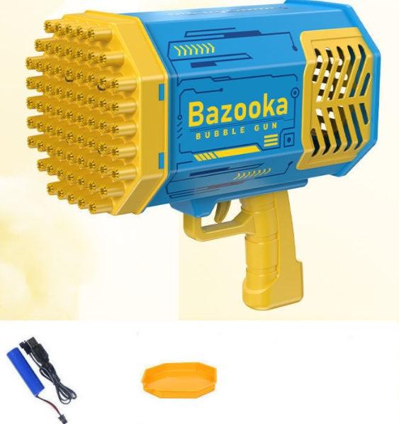 Bubble Gun Rocket 69 Holes Soap Bubbles Machine Gun Shape Automatic Blower With Light Toys For Kids Pomperos.