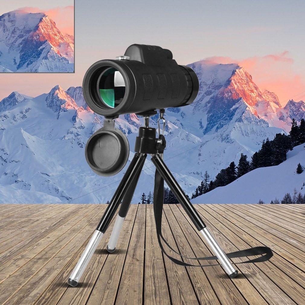 Compatible with Apple, Monocular Telescope Zoom Scope with Compass Phone Clip Tripod.