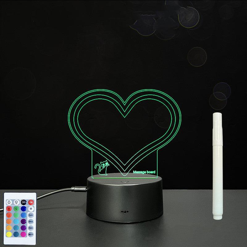 3D Acrylic Board Handwriting Message Board LED Light.