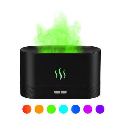 2022 Best Selling USB Ultrasonic Flame Humidifier Led RGB Colorful Essential Oil Fire Flame Aroma Diffuser.