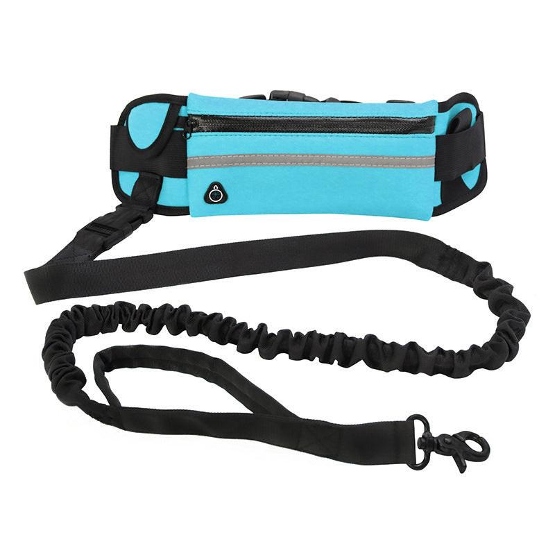 Hands Free Dog Leash Pet Walking And Training Belt With Shock Absorbing Bungee Leash For Up To 180lbs Large Dogs Phone Pocket And Water Bottle Holder.
