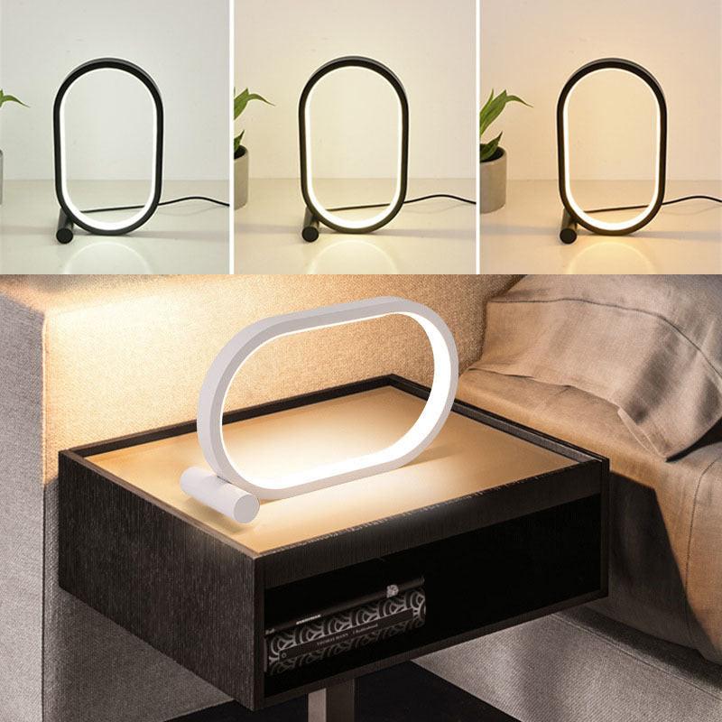 Usb Plug-In Lamp Oval Acrylic Lamp Touch Control Dimmable Modern Simple Creative Night Lamp Bedside Reading Lamp Desk Table Led.