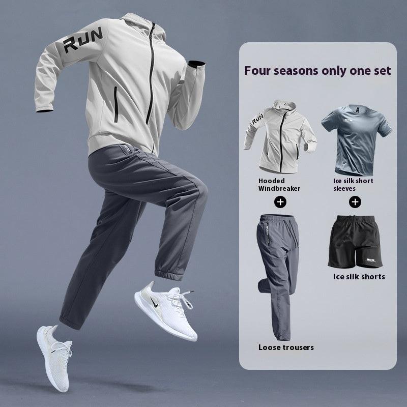 Running Sports Suit Men's Fitness Leisure Speed Training Wear.