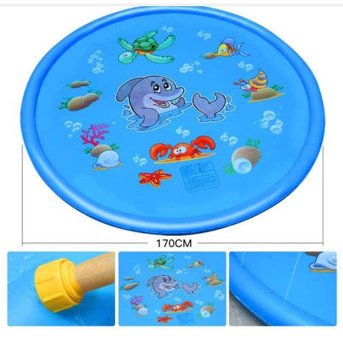 Durable Children's Water Spray Pool Mat Splash Sprinkle Play Pad Mat.