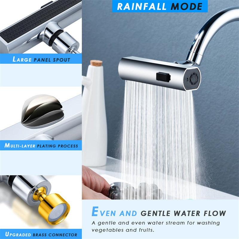 Kitchen Faucet Waterfall Outlet Splash Proof Universal Rotating Bubbler Multifunctional Water Nozzle Extension Kitchen Gadgets.