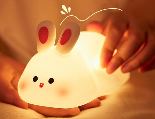 Cute Silicone Night Lights Sheep Cartoon Bedroom Lamp For Children's Room Decor Rechargeable Timing Dimming Sleep Night Light.