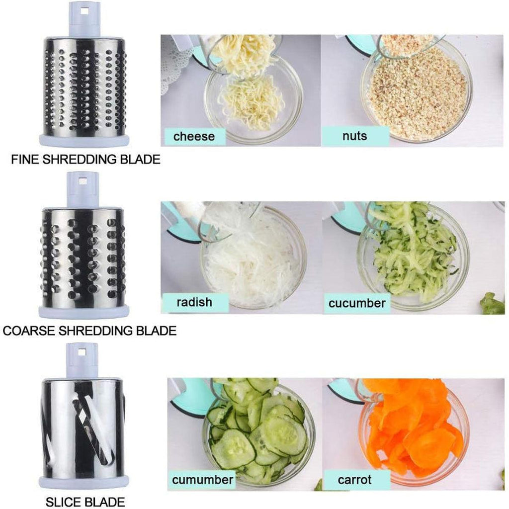 Manual Kitchen Accessories Multifunctional Round Mandoline Potato Slicer Vegetable Cutter Slicer Cheese Kitchen Gadgets.