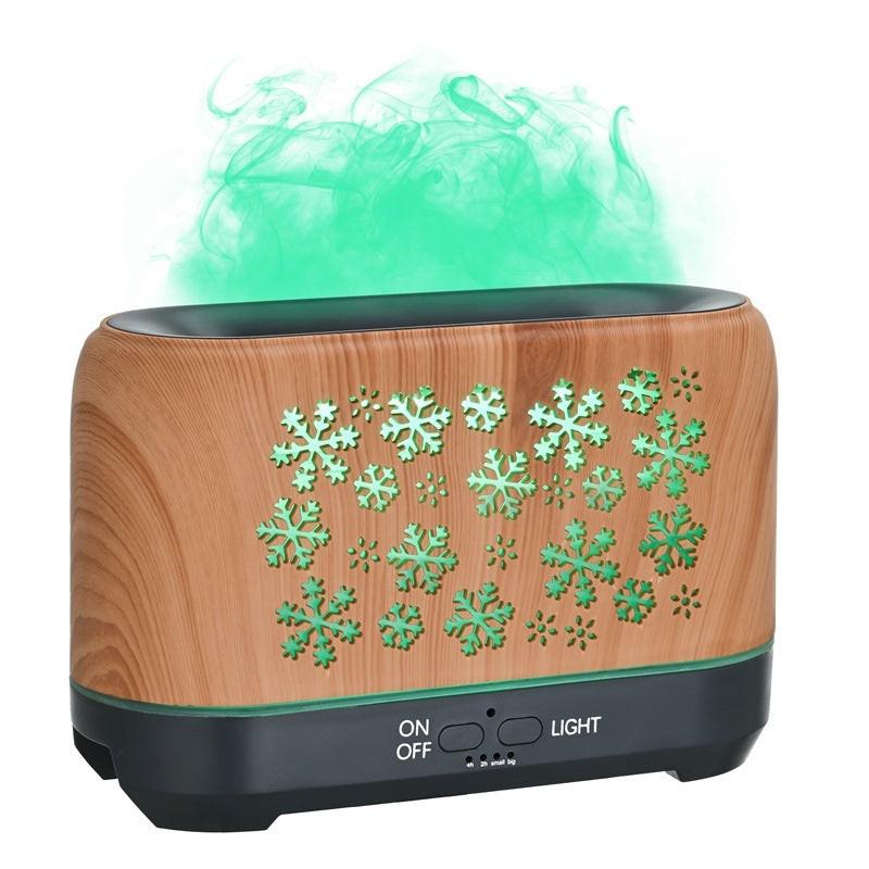 Christmas Snowflake Pattern Humidifier Household Colorful Aromatherapy Humidifier Atmosphere Colorful Diffuser.