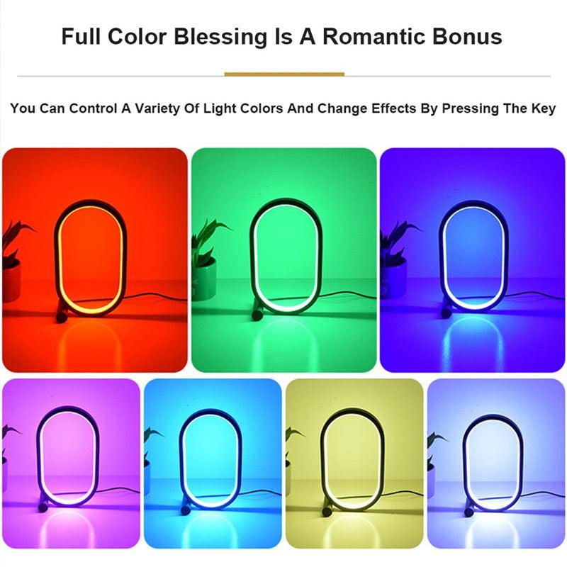 Usb Plug-In Lamp Oval Acrylic Lamp Touch Control Dimmable Modern Simple Creative Night Lamp Bedside Reading Lamp Desk Table Led.