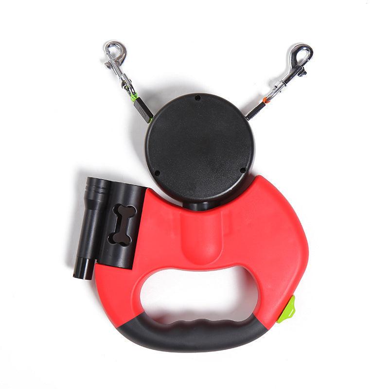 Retractable Dog Leash For Small Dogs Reflective Dual Pet Leash Lead 360 Swivel No Double Dog Walking Leash With Lights Pet Products.