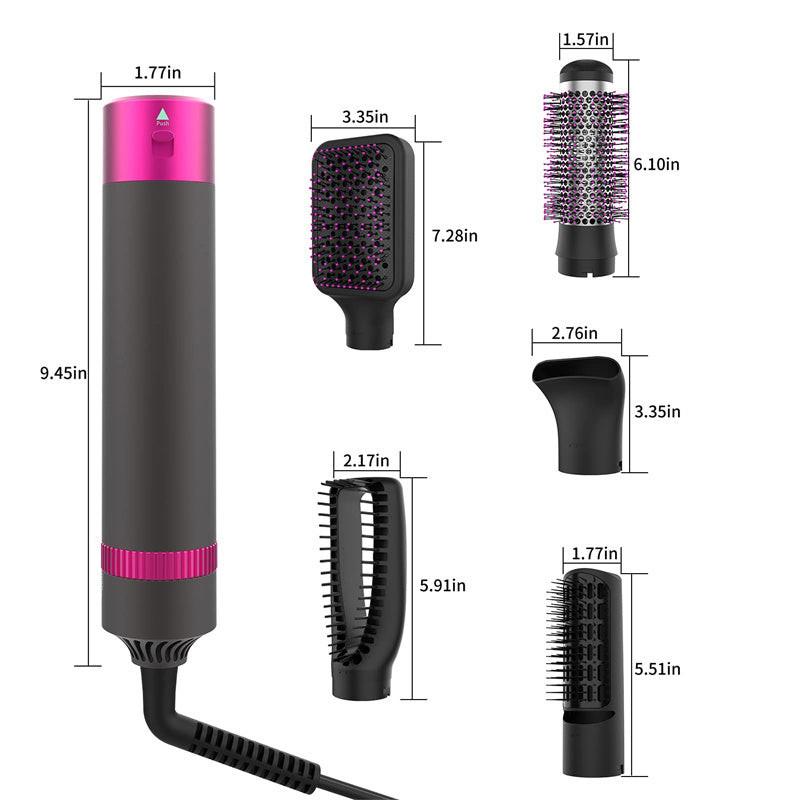 Professional 5 In 1 Hair Dryer Brush Dryer And Straightening Brush Electric Hair Styling Tool Automatic Hair Curler Beauty Supplies Gadgets.