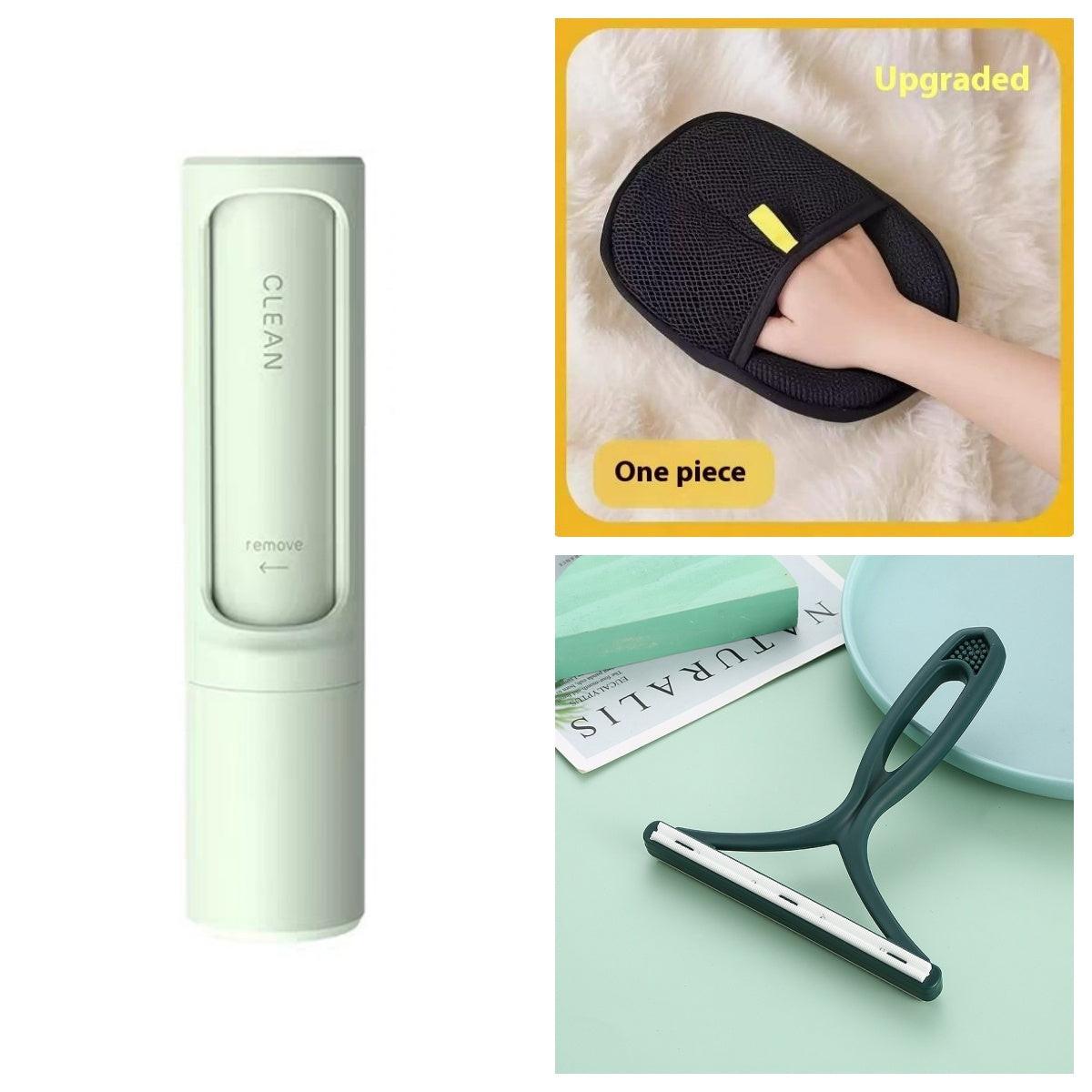 2-1 Reusable Pet Hair Remover Brush Lint Roller Portable Effective Self Cleaning Tool for Cat Dog Fur Hair Dust Removal Brush.