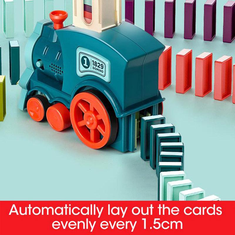 Domino Train Toys Baby Toys Car Puzzle Automatic Release Licensing Electric Building Blocks Train Toy.