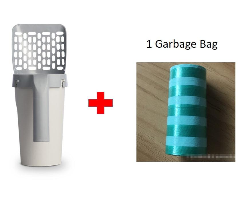 Storage Box Integrated Lazy Cat Litter Shovel Set.