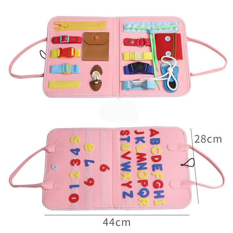 New Busy Book Children's Busy Board Dressing And Buttoning Learning Baby Early Education Preschool Sensory Learning Toy.