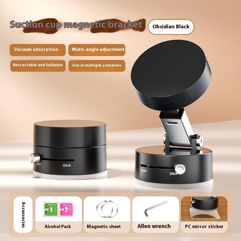 Foldable Magnetic Vacuum Car Phone Holder Foldable Suction Cup With Suction Cup Hands-Free Navigation For Smart Phone.