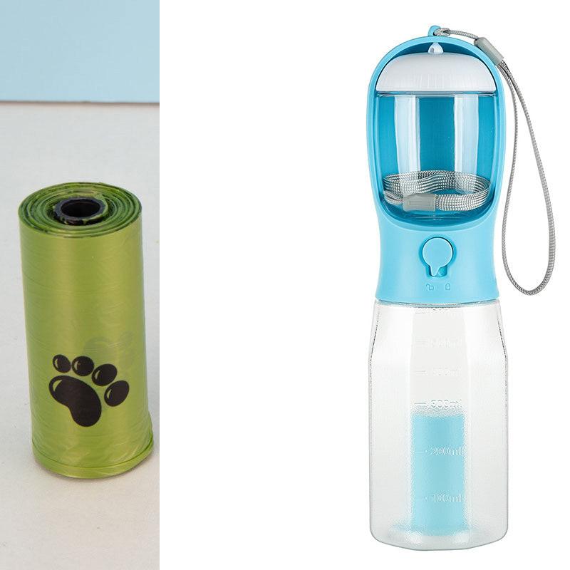 Portable Cat Dog Water Bottle Food Feeder Drinker Poop Dispenser 3 In 1 Leak-proof Multifunctional Dog Water Bottle Pet Products.