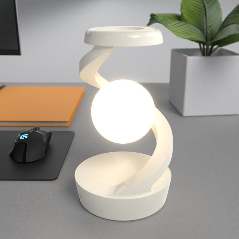 Rotating Moon Desk Lamp With Phone Wireless Charging Sensor Control Table Lamps Decorative Desktop Lamp Small Night Lamp Home Decor.