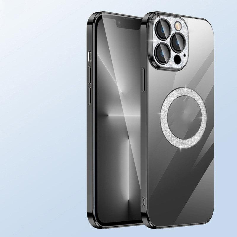 Electroplating Soft Diamond Ring Phone Case Drill Leakage Standard Mobile Phone Case Lens Film.