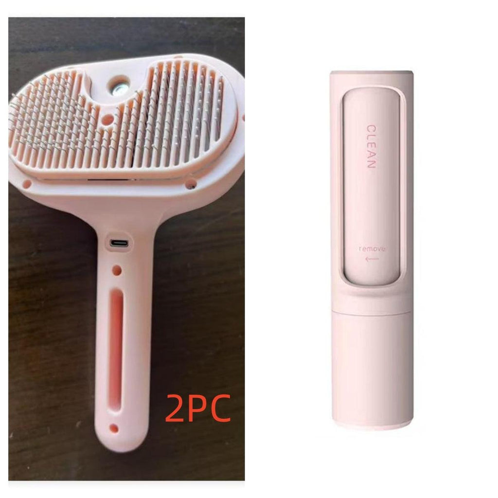 Pet Comb Self Cleaning Pets Hair Remover Brush For Dogs Grooming Tools Dematting Comb Built-in Mist Humidifier Pet Products.