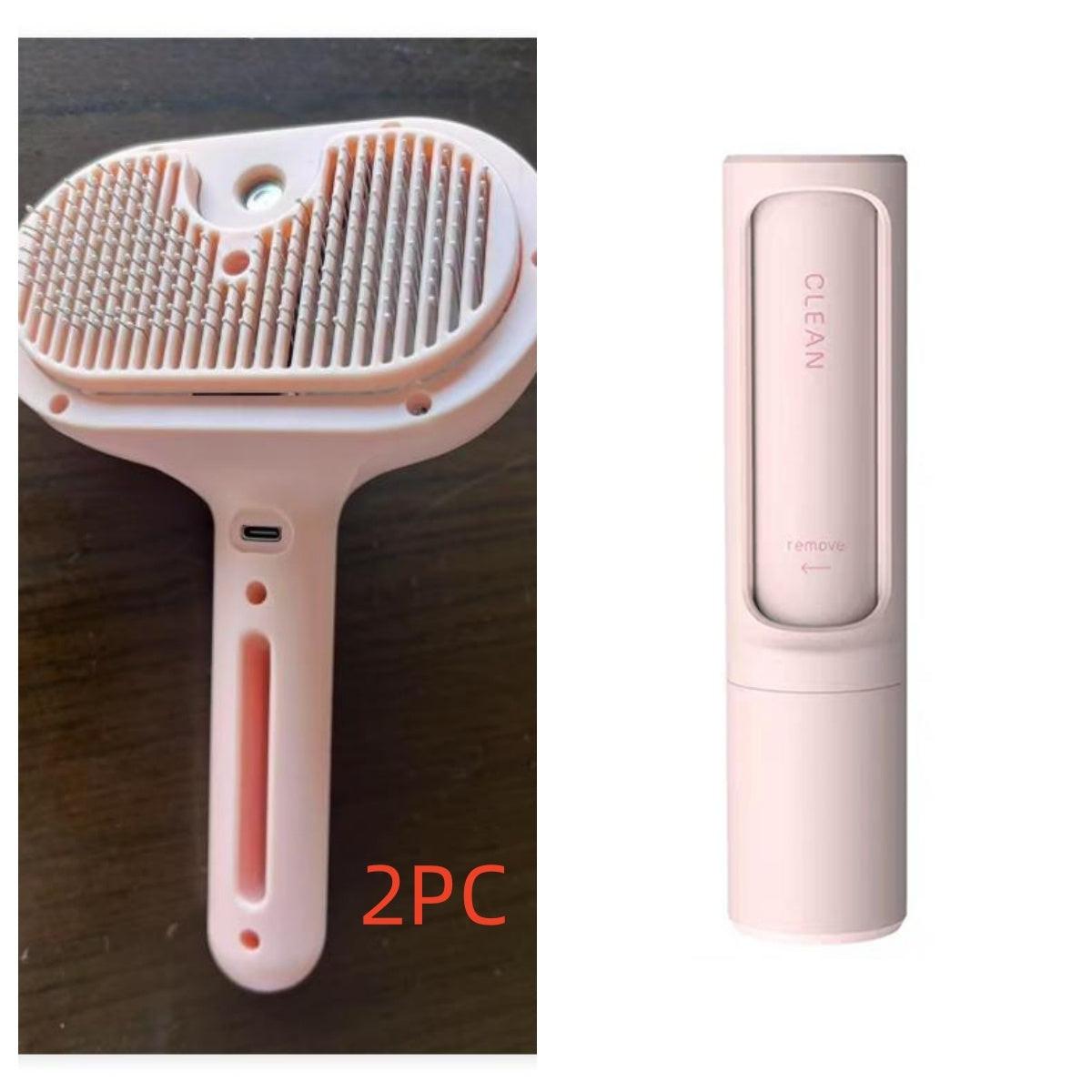 Pet Comb Self Cleaning Pets Hair Remover Brush For Dogs Grooming Tools Dematting Comb Built-in Mist Humidifier Pet Products.