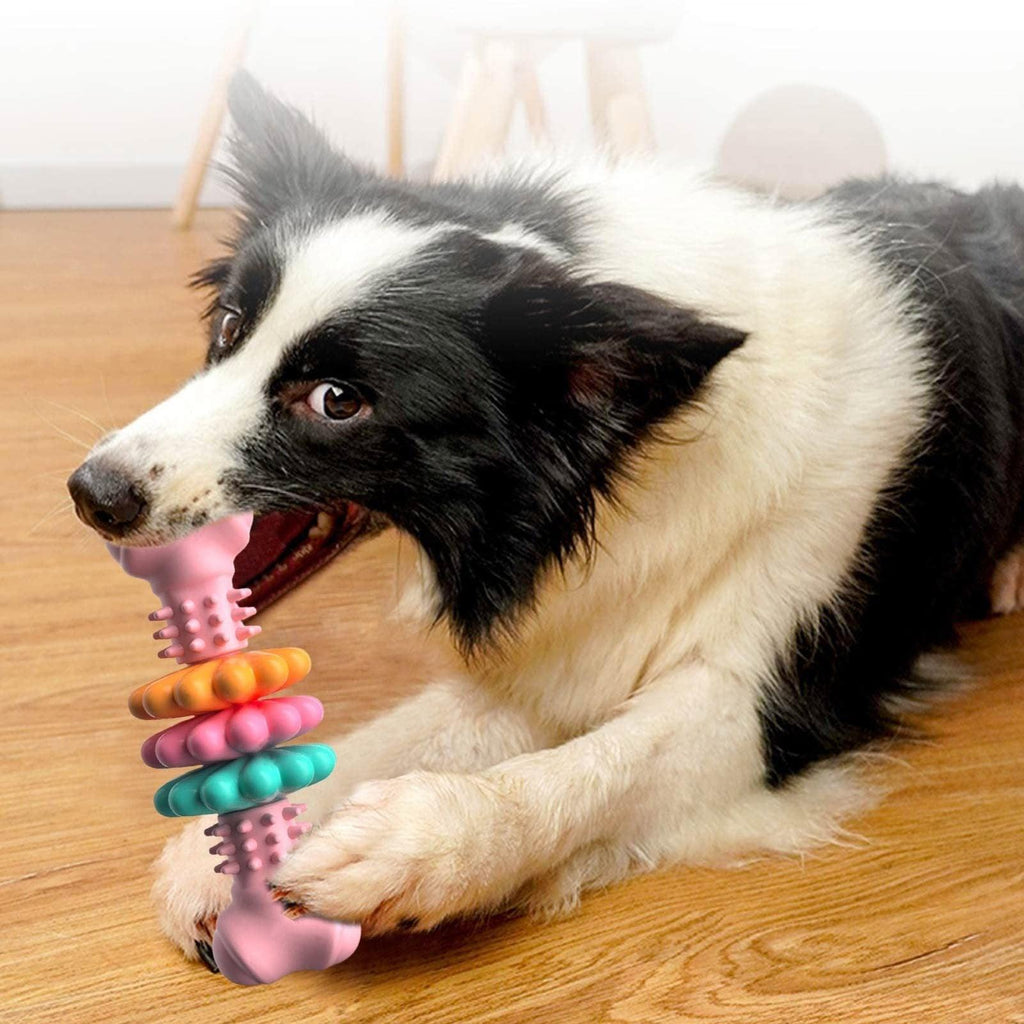 Dog Chew Toy Dog Bone Type  Dogs Teeth Cleaning Toys Indestructible TPR Bone Chewing Bite Resistant Teething Toys  Pet Products.