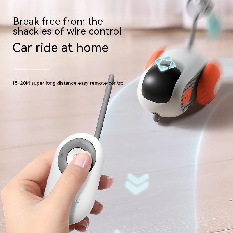 Remote Control Interactive Cat Car Toy USB Charging Chasing Automatic Self-moving Remote Smart Control Car Interactive Cat Toy Pet Products.