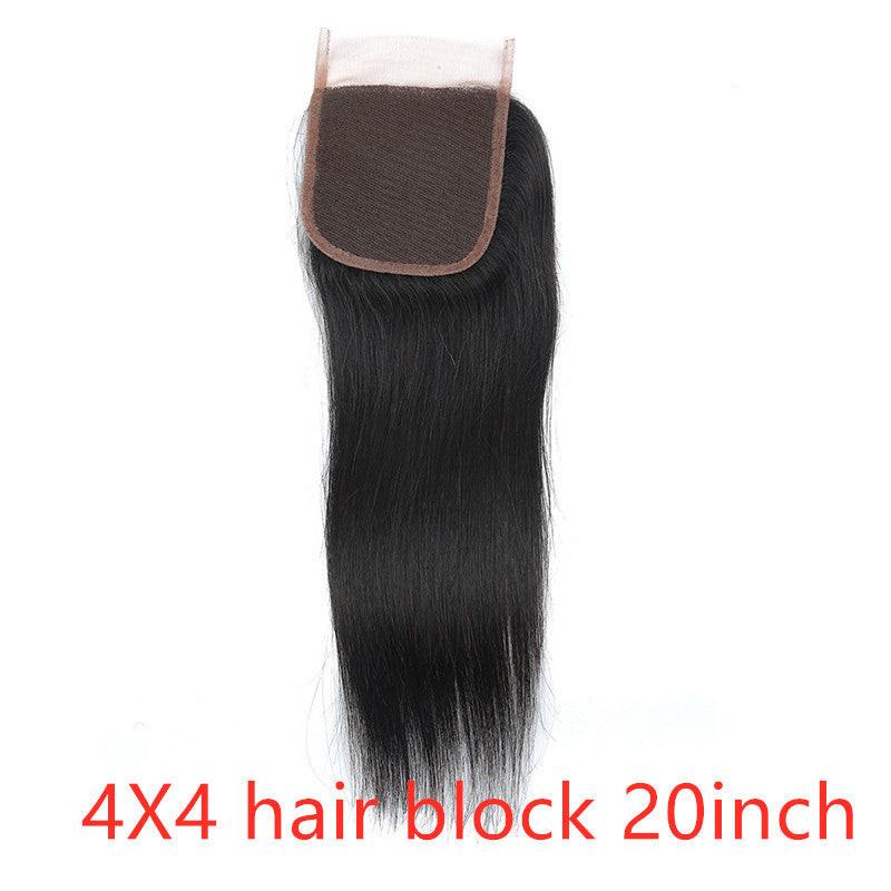 Real human hair straight wave human hair hair curtain natural color wig hair extension.