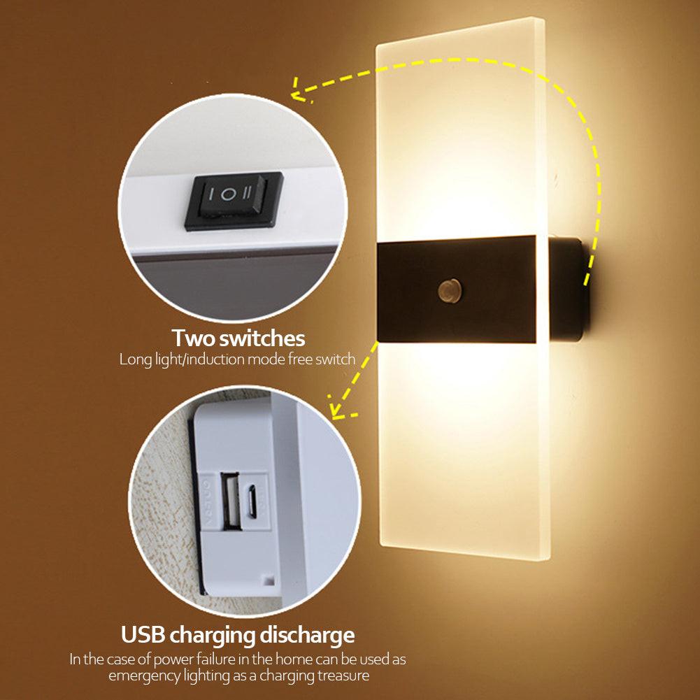 Indoor Sensing USB Charging Wall Lamp.