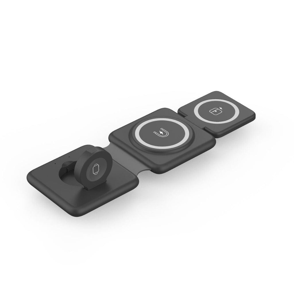 Folding Magnetic Suction Wireless Charger 3-in-1.