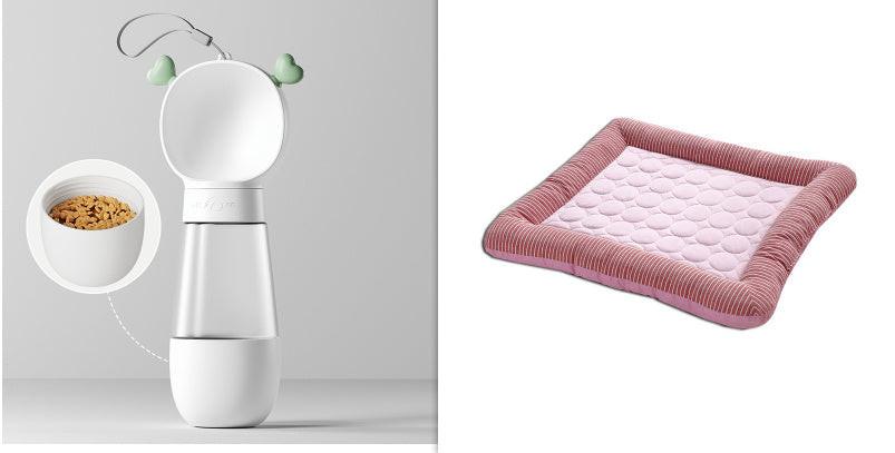 Pet Cooling Pad Bed For Dogs Cats Puppy Kitten Cool Mat Pet Blanket Ice Silk Material Soft For Summer Sleeping  Blue Breathable.