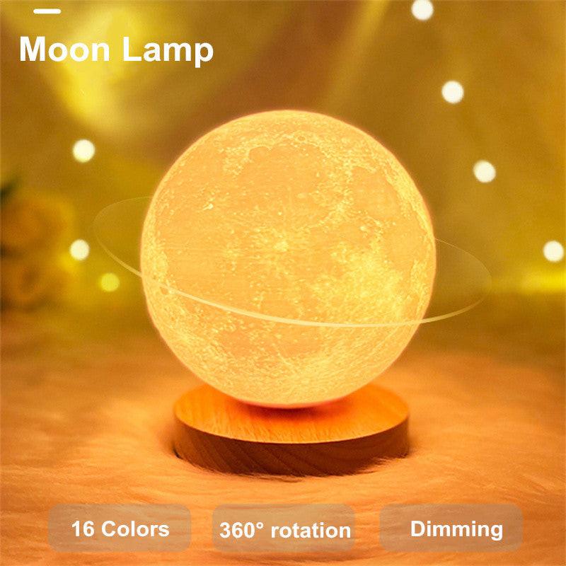 Creative 3D Magnetic Floating Levitating Moon Lamp Touch Control 3 Color Moon Light Lunar Night Light For Home Office Room Decor.