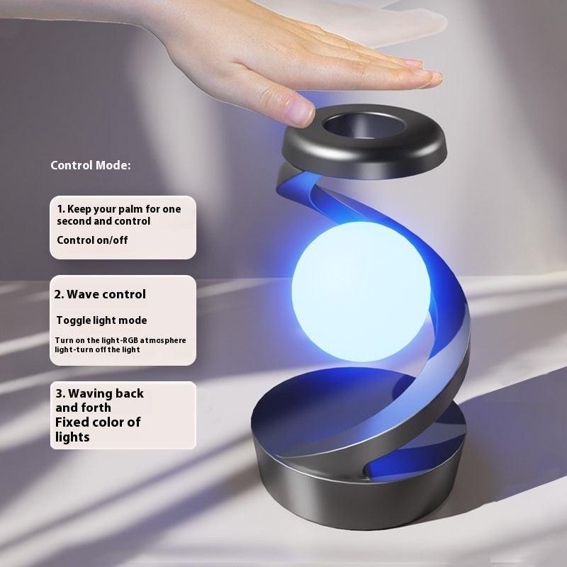 Rotating Moon Desk Lamp With Phone Wireless Charging Sensor Control Table Lamps Decorative Desktop Lamp Small Night Lamp Home Decor.