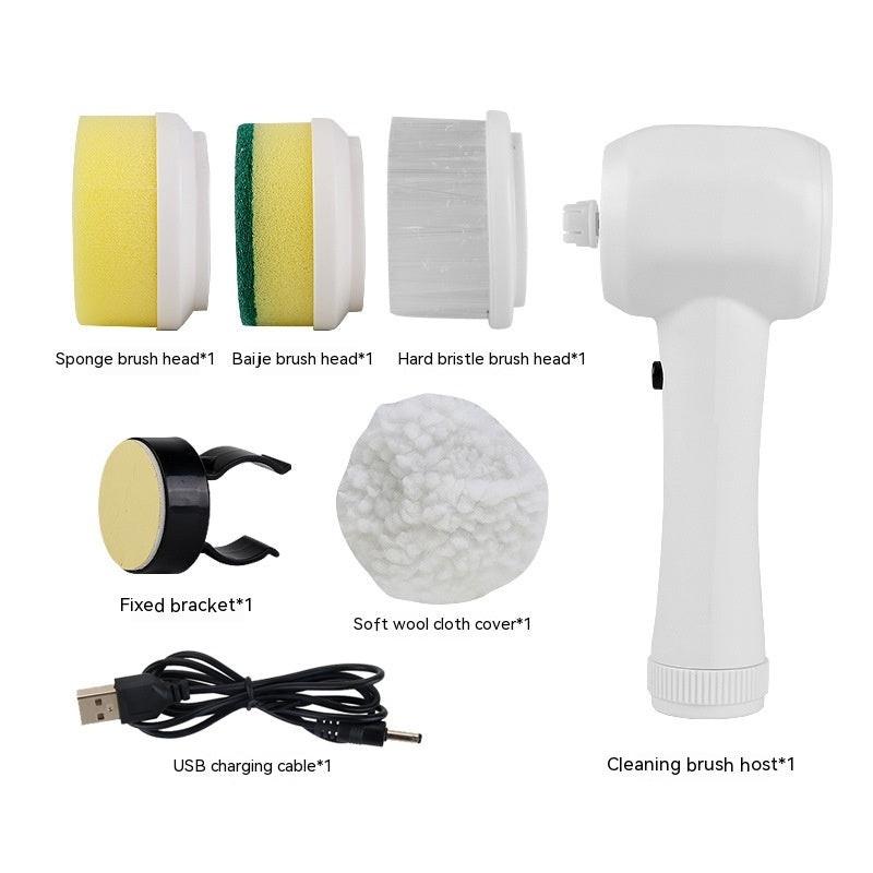 Electric Cleaning Brush 4 In 1 Spinning Scrubber Handheld Electric Cordless Cleaning Brush Portable.