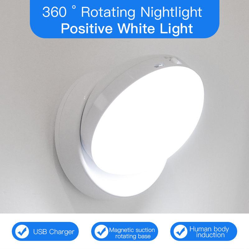 Rotating Human Body Sensor Light Corridor Garage Light Wardrobe Light Motion Sensor Night Light.