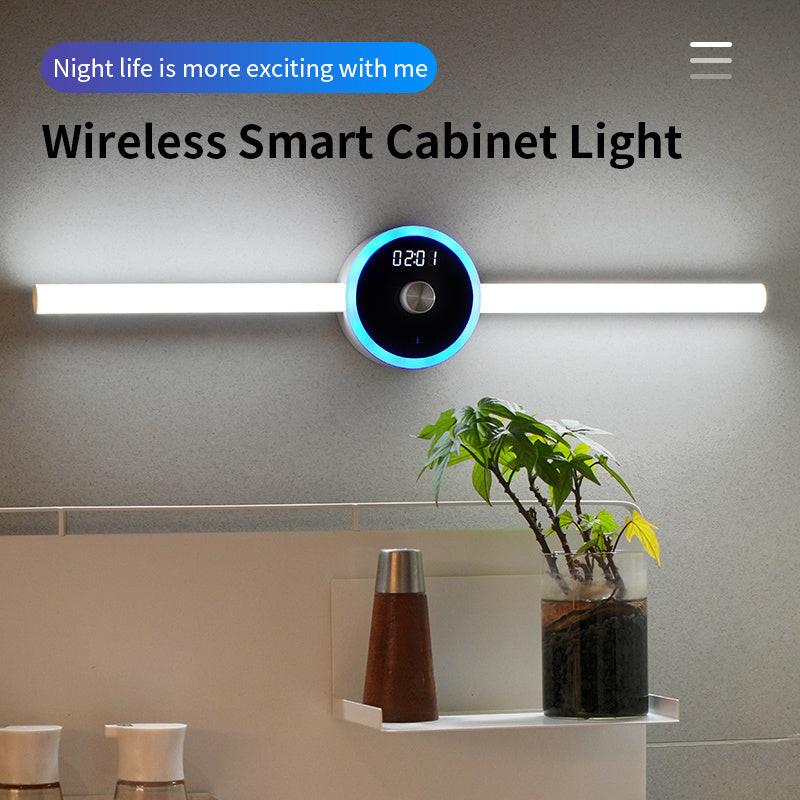 Smart Cabinet Light Clock Timing Sensor Light Removable LED Wardrobe Light Human Body Sensor Light.