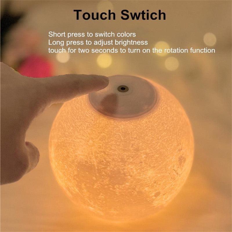 Creative 3D Magnetic Floating Levitating Moon Lamp Touch Control 3 Color Moon Light Lunar Night Light For Home Office Room Decor.
