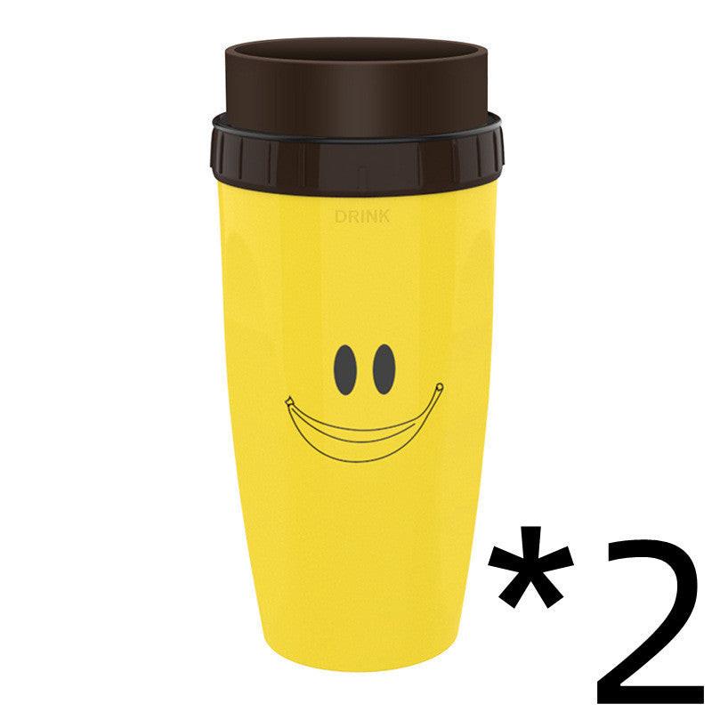 No Cover Twist Cup Travel Portable Cup Double Insulation Tumbler Straw Sippy Water Bottles Portable For Children Adults.
