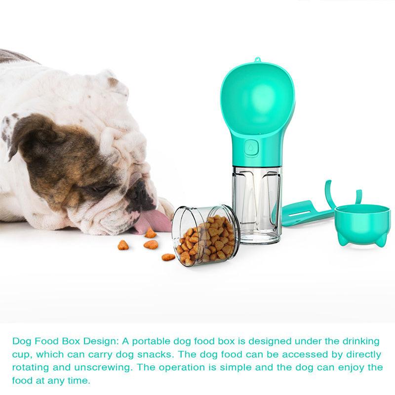 Pet Water Bottle Feeder Bowl Garbage Bag Storage Portable Pet Outdoor Travel 3 In 1 Dog Water Bottle.
