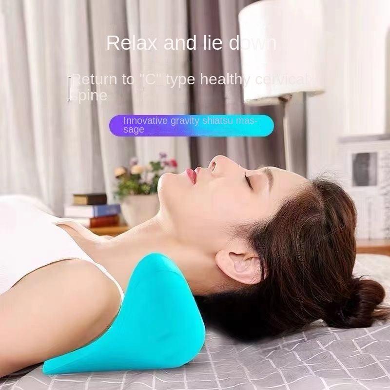 Cervical Spine Massage Pillow Gravity Acupressure Neck Massager Cervical Spine Pillow Neck Shoulder Massage Pillow Home Traction Corrector.