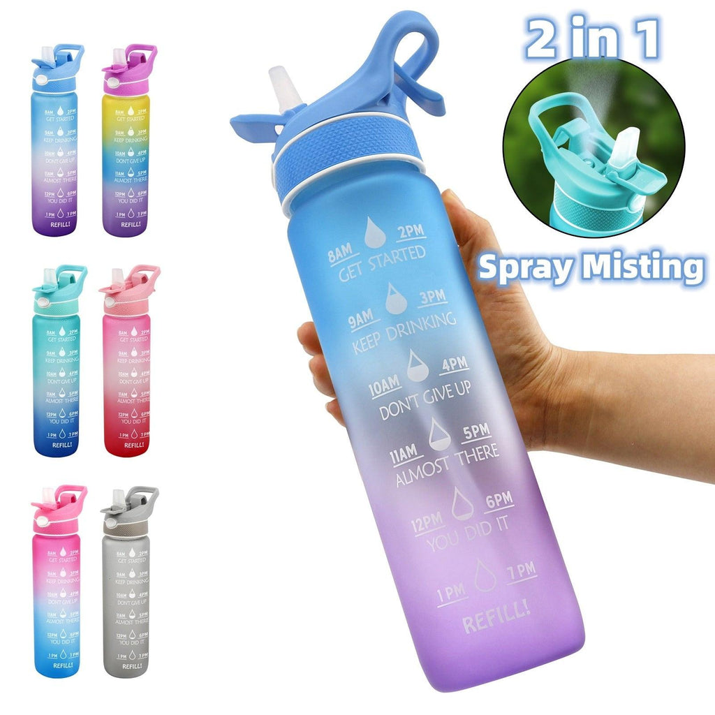Water Bottle Scrub Bounce Cover Straw Space Cup Sports Water Bottle.