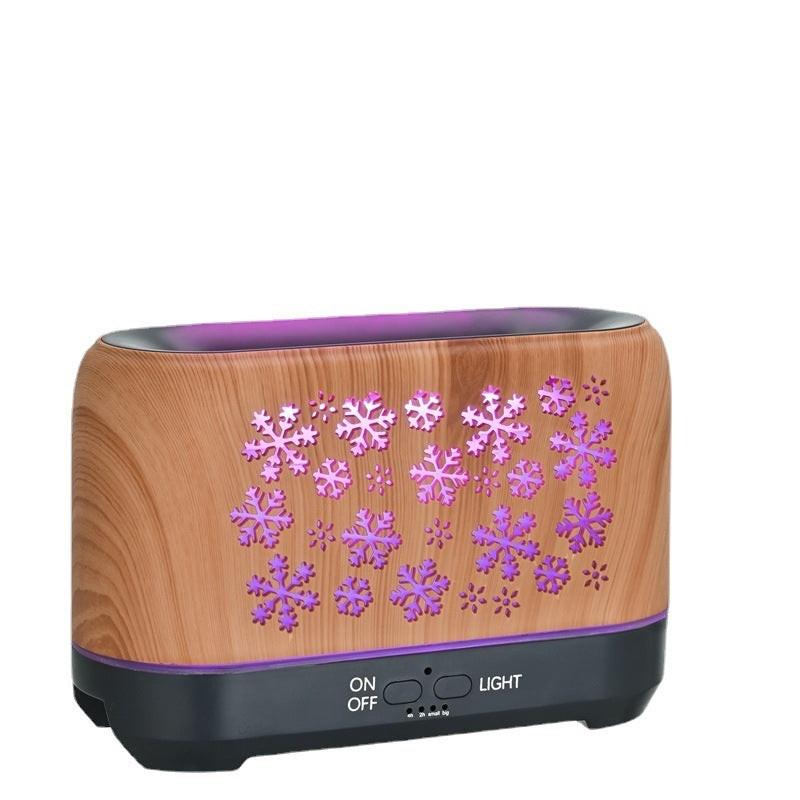 Christmas Snowflake Pattern Humidifier Household Colorful Aromatherapy Humidifier Atmosphere Colorful Diffuser.